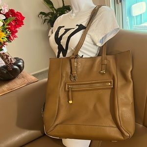 HALSTON HERITAGE LEATHER TOTE BAG